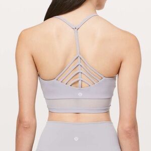 Lululemon‎ Sports Bra Size 4 Get Strappy Purple Style LW2AWTS Yoga Top Layering